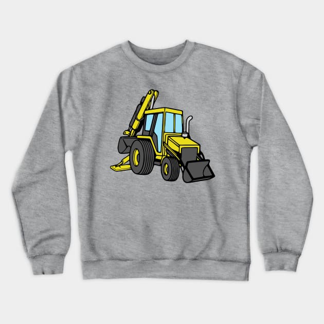Construction Backhoe Loader Crewneck Sweatshirt by KayBee Gift Shop
